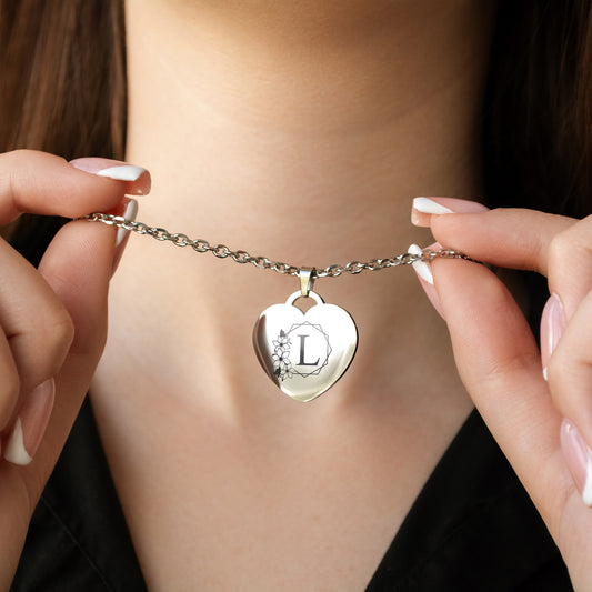 Initial Charm Necklace – Personalized Engraved Jewelry