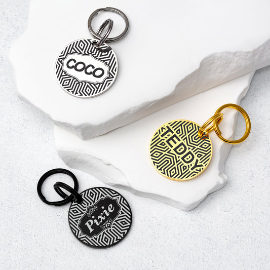 Stainless Steel Dog ID Tag - Custom Engraved Pet Tag