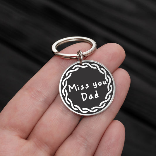 Custom Memorial Keychain - Text or Handwriting Engraving