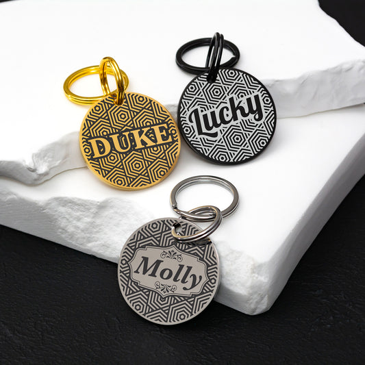 Custom Dog Tag - Engraved Double Sided Pet ID Tag with Phone