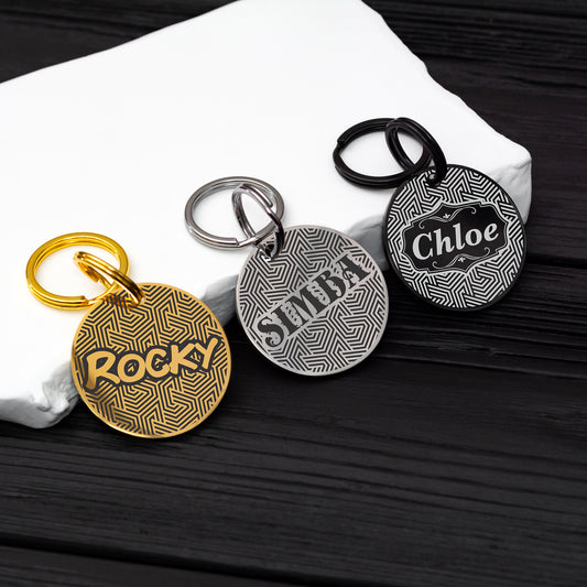 Double Sided Pet Tag - Custom Engraved ID with Phone Number