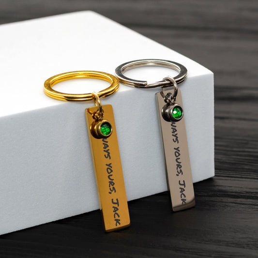 Memorial Keychain - Handwriting or Font Engraving