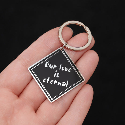 Romantic Keychain - Personalized Engraved Gift