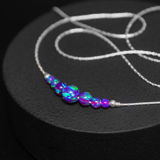 Elegant Silver or Gold-Filled Necklace with Delicate Opal Beads - TitaniumFashion