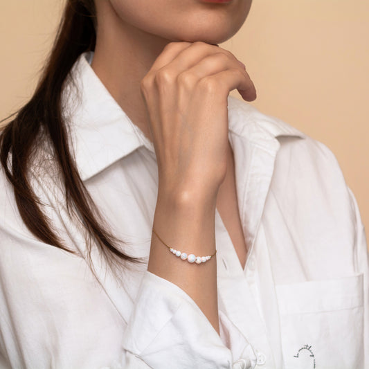 Delicate Opal Bracelet in Elegant Silver or Gold-Filled - TitaniumFashion