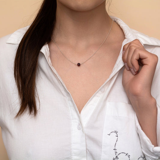 Luxurious Silver or Gold-Filled Necklace with Tiny Opal Accent - TitaniumFashion