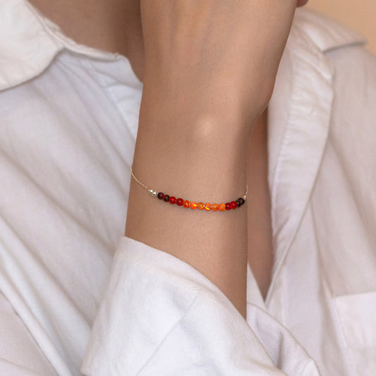 Exquisite Silver/Gold-Filled Bracelet with Tiny Opal Accents - TitaniumFashion