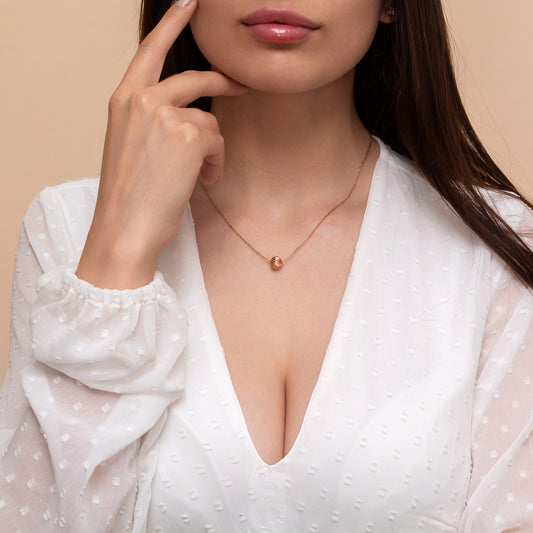 Elegant Customizable Bead Necklace in Silver or Gold-Filled - TitaniumFashion