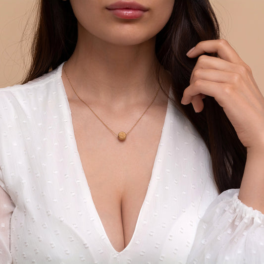 Elegant Silver or Gold-Filled Necklace with Delicate Bead - TitaniumFashion