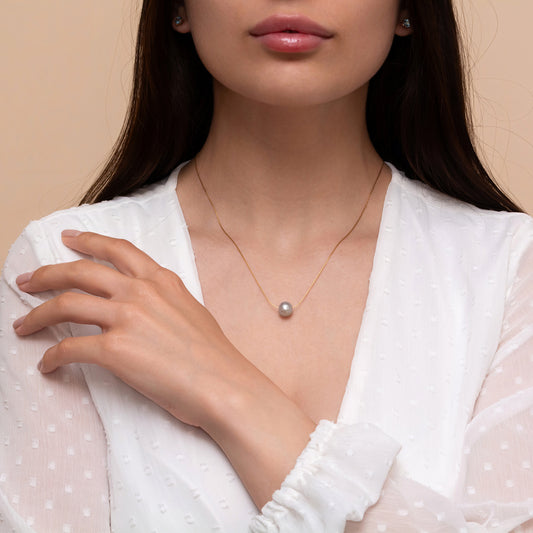 Exquisite Silver/Gold-Filled Necklace with Tiny Pearl Accent - TitaniumFashion