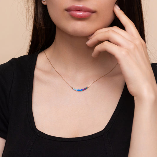 Delicate Opal Necklace in Elegant Silver or Gold-Filled - TitaniumFashion