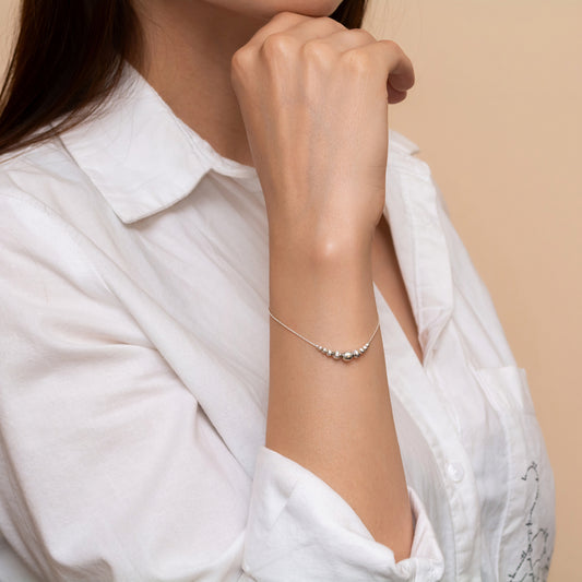 Exquisite Beads Bracelet - Luxurious Silver Material - TitaniumFashion