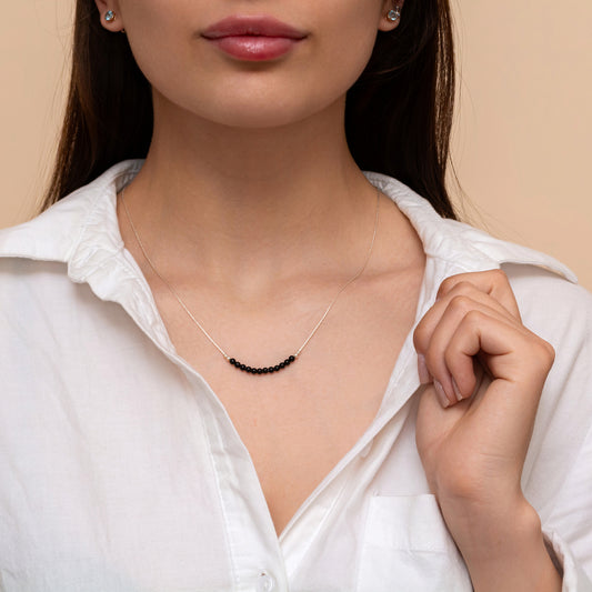 Timeless Silver or Gold-Filled Necklace with Stunning Onyx Beads - TitaniumFashion