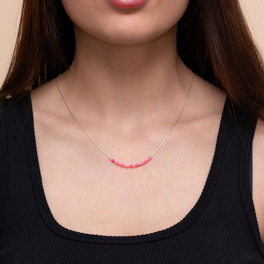 Elegant Opal Bead Necklace - Customizable in Silver or Gold-Filled - TitaniumFashion