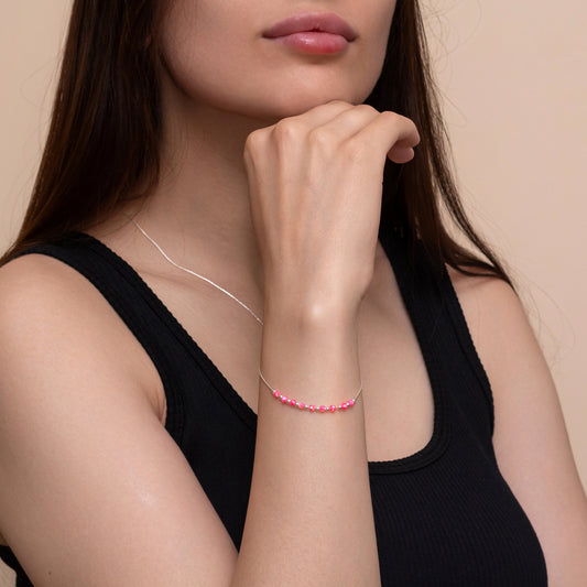 Modern and Tiny Opal Bracelet in Elegant Silver or Gold-Filled Options - TitaniumFashion