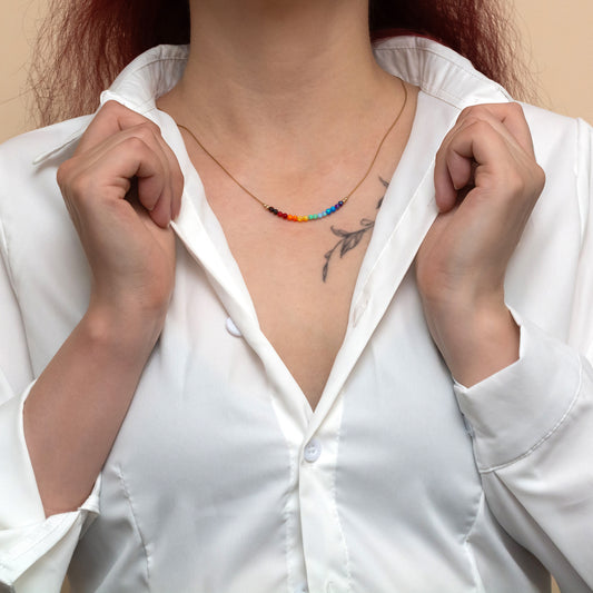 Exquisite Opal Beads Necklace - Choose Luxurious Silver or Gold-Filled Material - TitaniumFashion