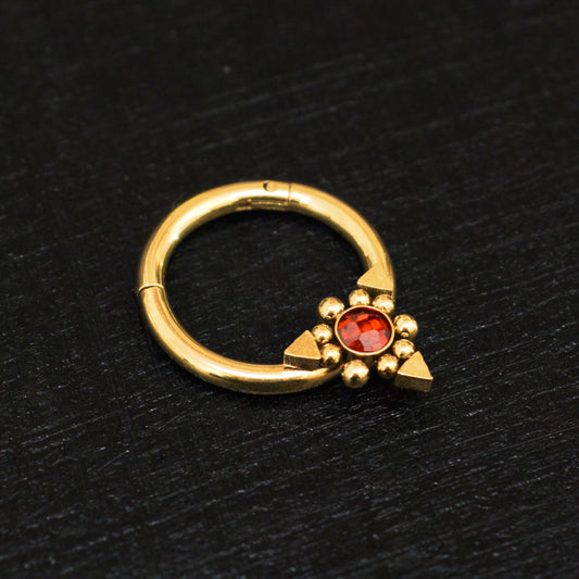 Surgical Steel Septum Ring - TitaniumFashion