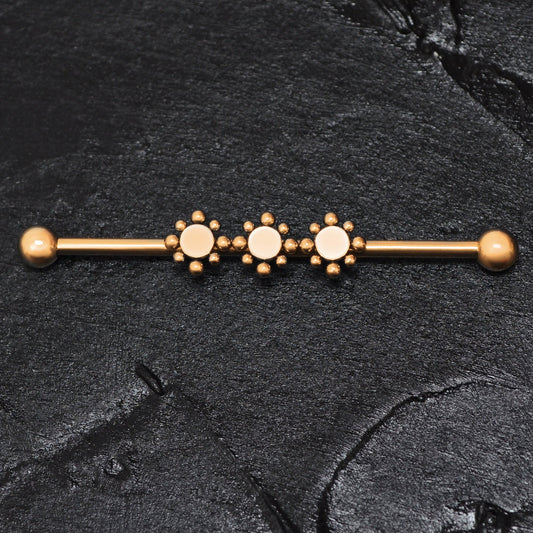 Surgical Steel Industrial Barbell 14g - TitaniumFashion