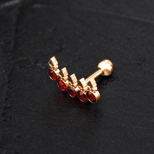 Curved Stud Earring Surgical Steel - TitaniumFashion