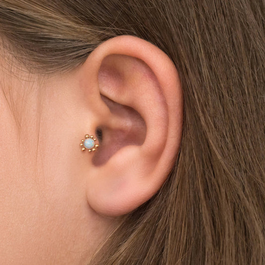 Flat Back Cartilage Earring Stud Bioflex - TitaniumFashion