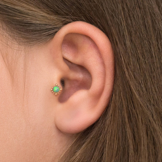 Opal Tragus Stud Bioflex - TitaniumFashion