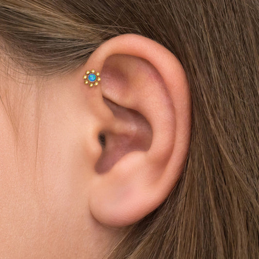 Opal Cartilage Piercing Bioflex - TitaniumFashion