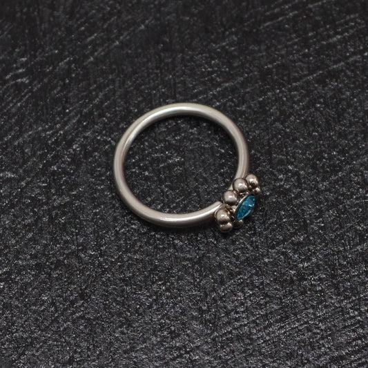 CZ Nose Ring Surgical Steel - TitaniumFashion