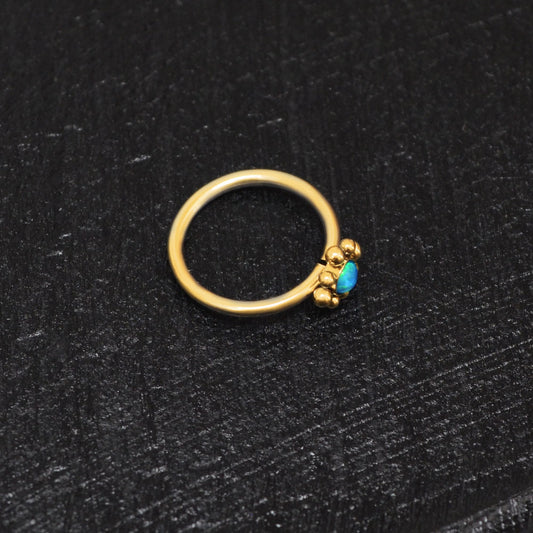 Opal Nose Jewelry Surgical Steel - TitaniumFashion