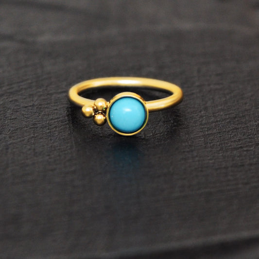 Turquoise Nose Ring Surgical Steel - TitaniumFashion