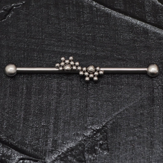 Industrial Barbell Titanium Implant Grade - TitaniumFashion
