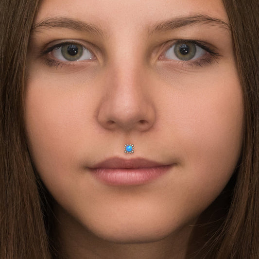 Medusa Lip Ring Titanium - TitaniumFashion