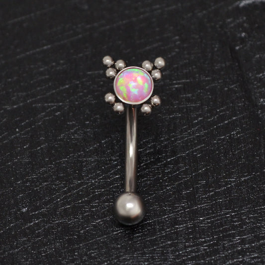 Opal Rook Earring Surgical Steel - TitaniumFashion