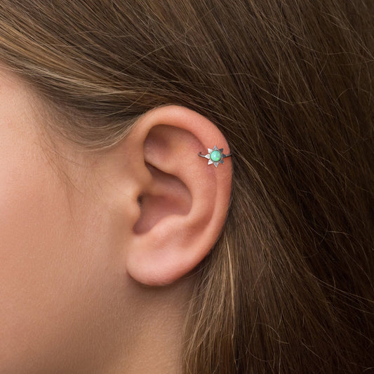 Surgical Steel Tragus Earring Hoop - TitaniumFashion