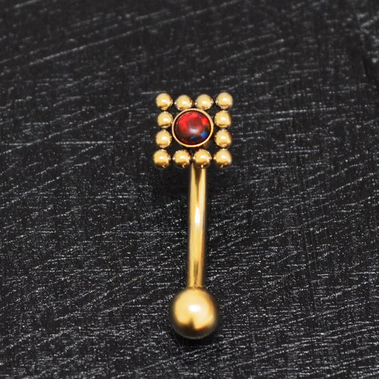 Opal Rook Earring Surgical Steel - TitaniumFashion