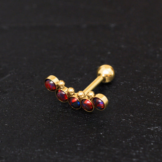 Cartilage Stud Earring Opal - TitaniumFashion