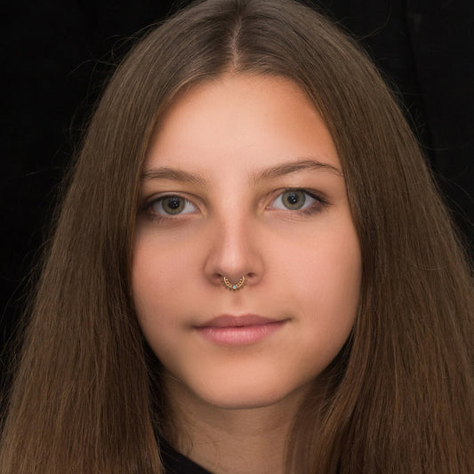 Opal Septum Clicker Hoop Surgical Steel - TitaniumFashion