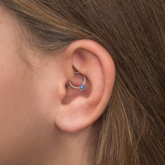 Surgical Steel Septum Ring Clicker Earring - TitaniumFashion