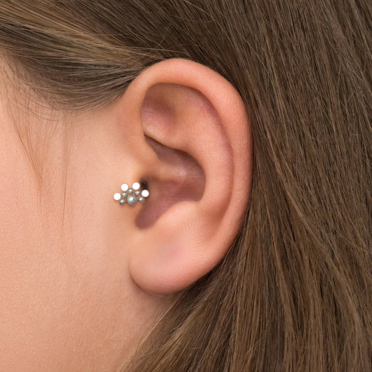 Flat Back Cartilage Earring Stud Surgical Steel - TitaniumFashion