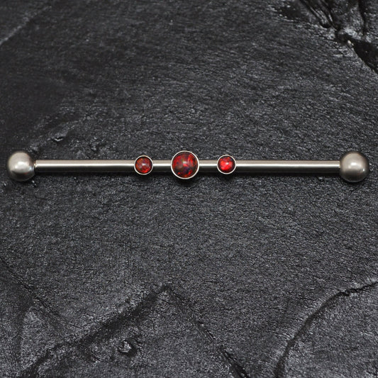 Surgical Steel Industrial Barbell 14g - TitaniumFashion