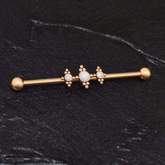 Opal Industrial Jewelry Surgical Steel - TitaniumFashion