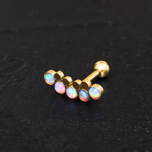 Curved Stud Earring Surgical Steel - TitaniumFashion