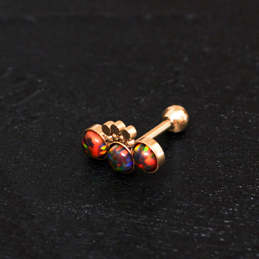 Cartilage Curved Bar Earring Surgical Steel - TitaniumFashion