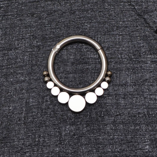 Surgical Steel Septum Ring - TitaniumFashion