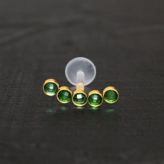 CZ Cartilage Curved Earring Bioflex - TitaniumFashion