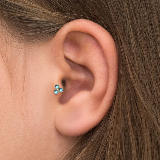 CZ Cartilage Piercing Bioflex - TitaniumFashion