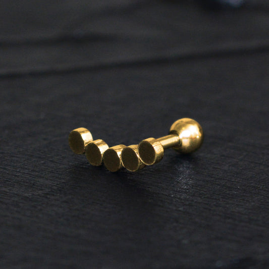 Surgical Steel Cartilage Curved Earring - TitaniumFashion