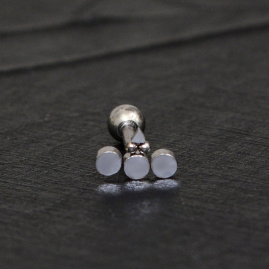 Curved Stud Earring Surgical Steel - TitaniumFashion