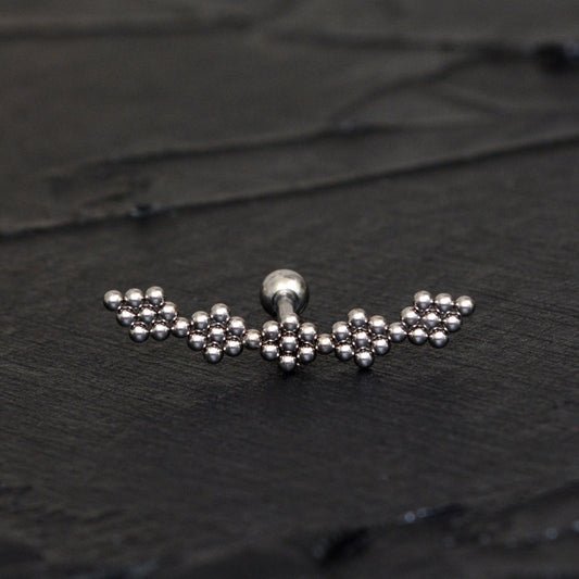 Surgical Steel Cartilage Curved Earring - TitaniumFashion