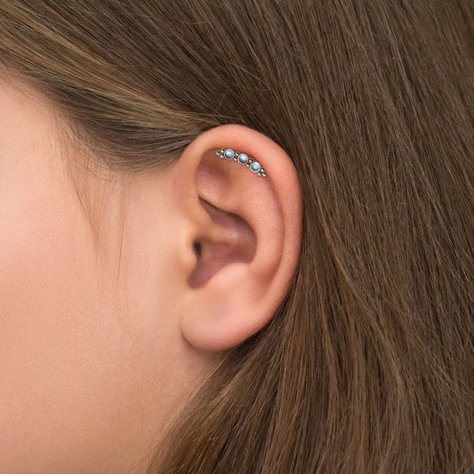 Curved Bar Piercing Surgical Steel - TitaniumFashion