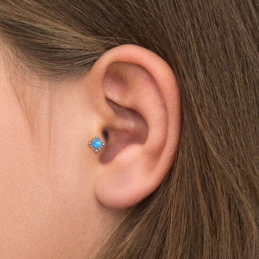 Titanium Flat Back Tragus Earring Implant Grade - TitaniumFashion